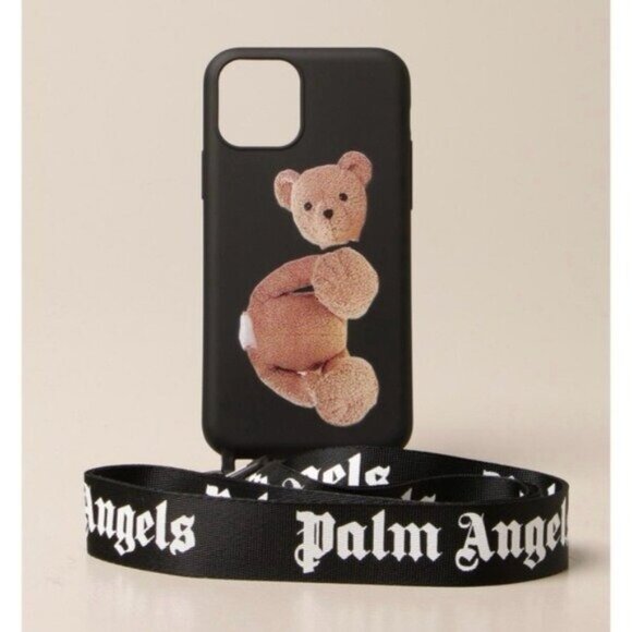 NWT Palm Angels Kill The Bear iPhone 11 Pro Case Black Teddy Lanyard - Picture 2 of 5